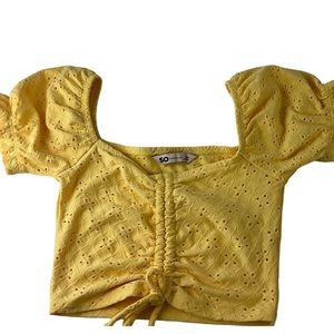 So yellow crop top Size XS